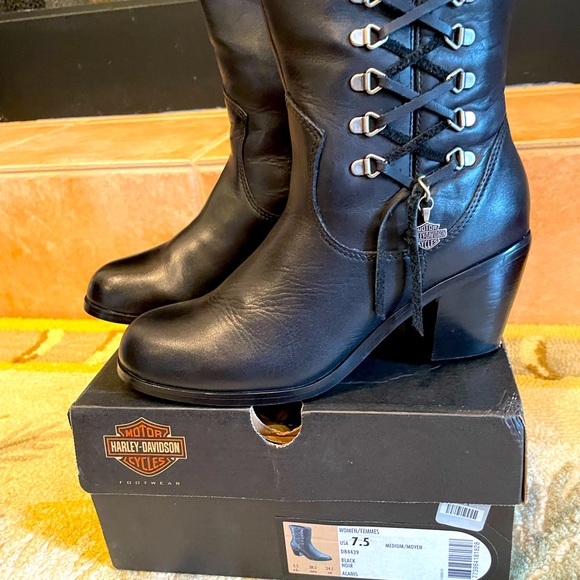 Harley-Davidson® Women's Alanis Black Leather 5.5” Shaft with 2.75” Heel - Picture 4 of 14